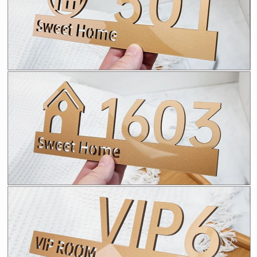 호텔 vip 팻말 내용 표지판 은행 알 A. 하우스 홀로우 메시지 번호, A. 20x7cm - 상품 이미지