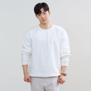 어깨넓어보이는 남자 오버핏 기모 자수 맨투맨 머슬핏 긴팔 착용 후기 | 사이즈/핏 총정리 - 상품 이미지 3