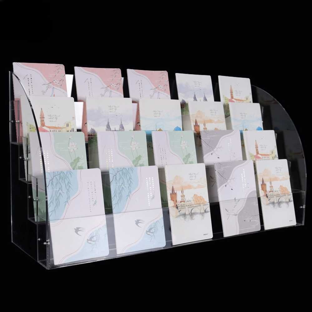 아크릴 계단식 진열대 책 조립형 정리 네일 4단 A. 40 작은 책꽂이 폭 26 높이 26 - 상품 이미지