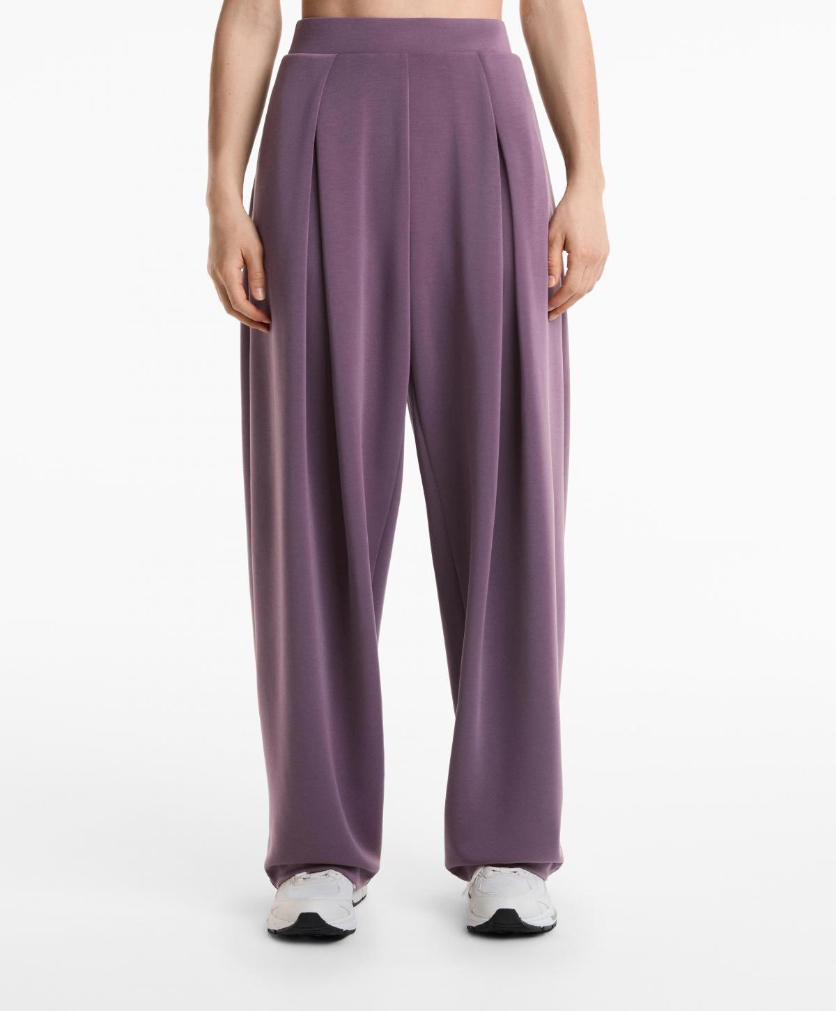 오이쇼 소프트 모달 와이드 코쿤 팬츠 3344/791 LILAC - 상품 이미지