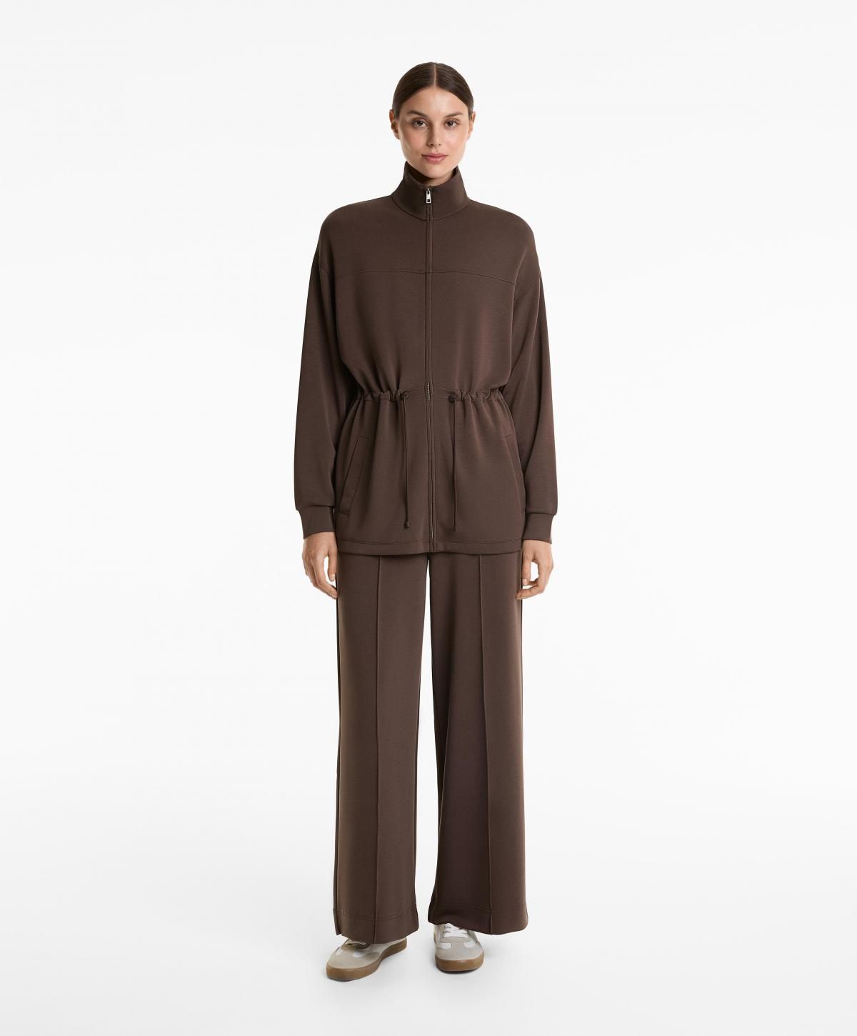 오이쇼 모달 하이라이즈 소프트 스트레이트 팬츠 1139/791 DARKBROWN - 상세 이미지 3