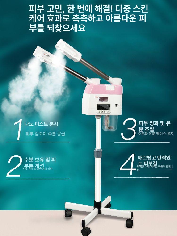 대형 페이스 듀얼 미스트기 냉온 스프레이 얼굴스팀기 피부관리샵 쌍관 온냉분사 8838 약제 슬롯 독립 - 상세 이미지 2