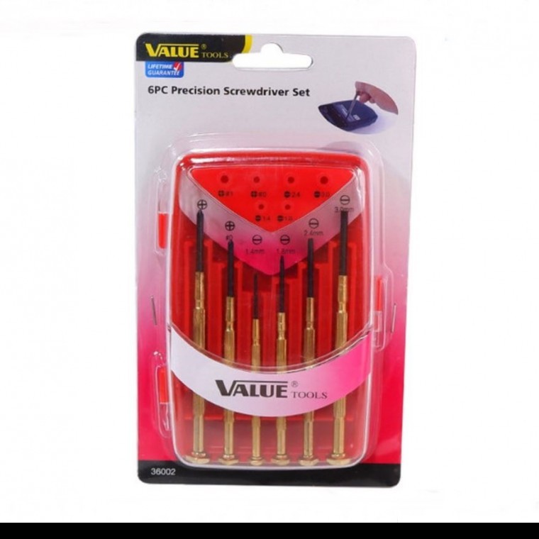 벨류 레드 정밀 드라이버세트 6P 도라이버 미니 십자 - 상품 이미지