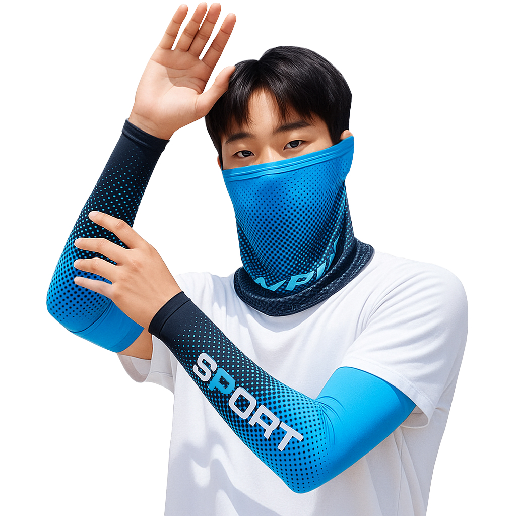1+1 자외선차단 쿨마스크 냉감 쿨토시 세트 - 상세 이미지 2
