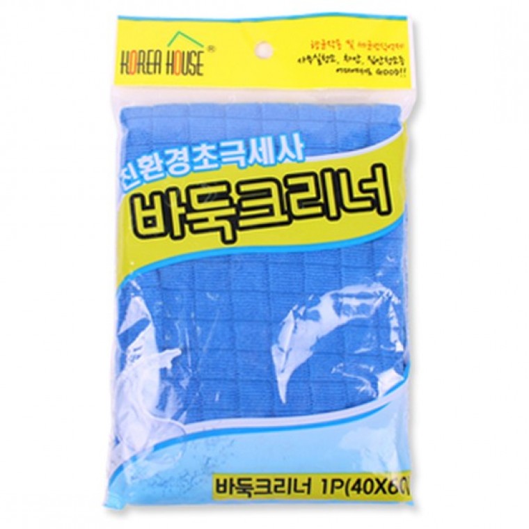 set 초극세사 바둑크리너1P 블루 40x60 10개 청소걸레 바닥걸레 행주 - 메인 이미지