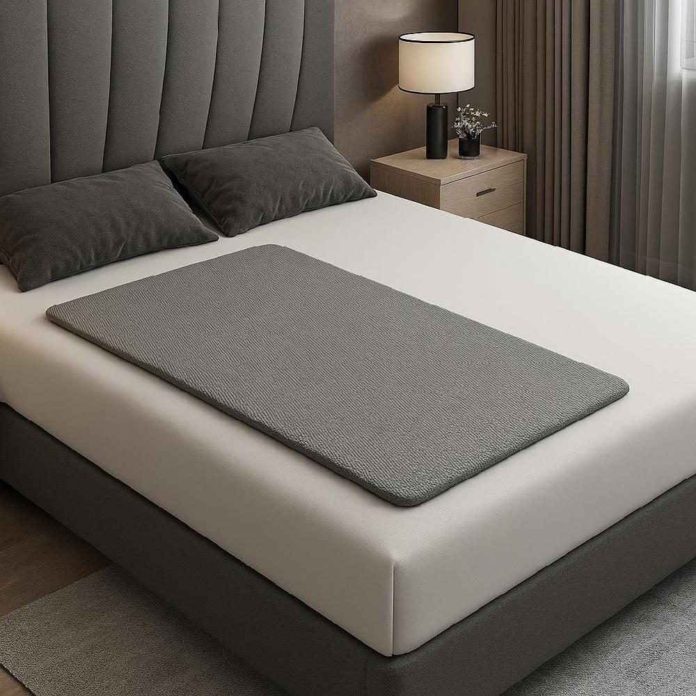 척추보호 매트리스 딱딱한 원목 보드 싱글 하드 토퍼 고경도 / 카키 면커버 60x120cm