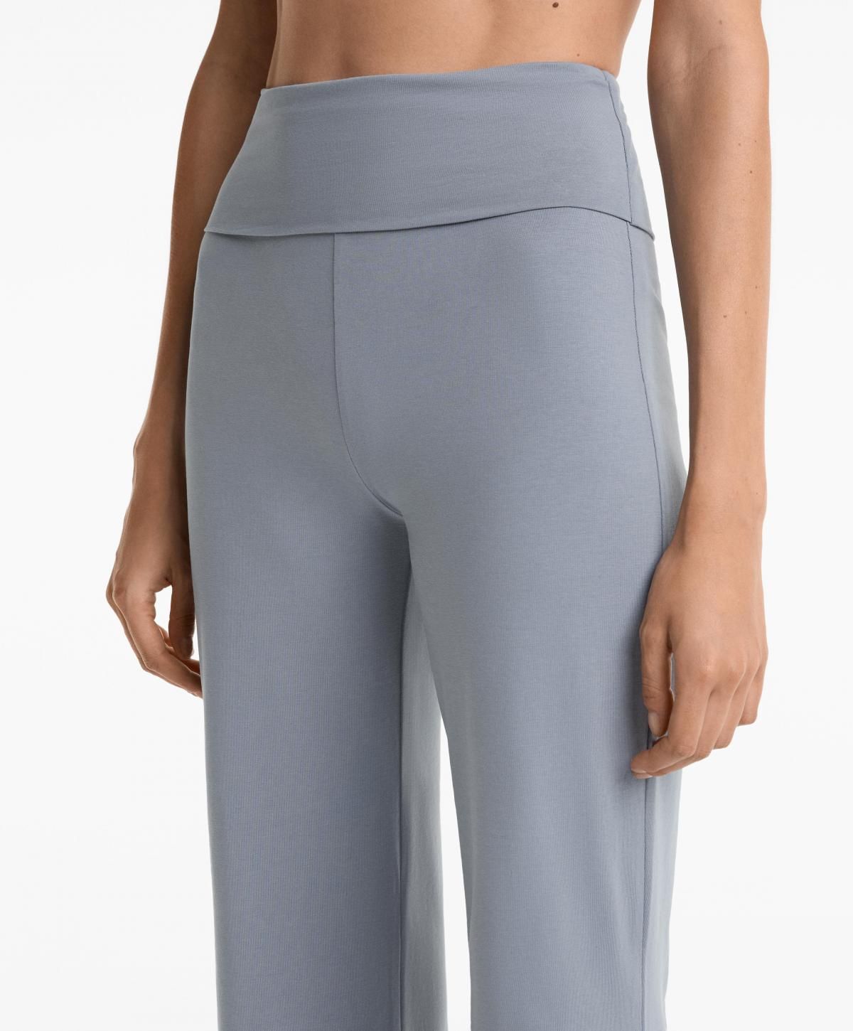 오이쇼 코튼블렌드 폴드오버 플레어 팬츠 3359/739 MIDGREY-BLUE - 상세 이미지 5