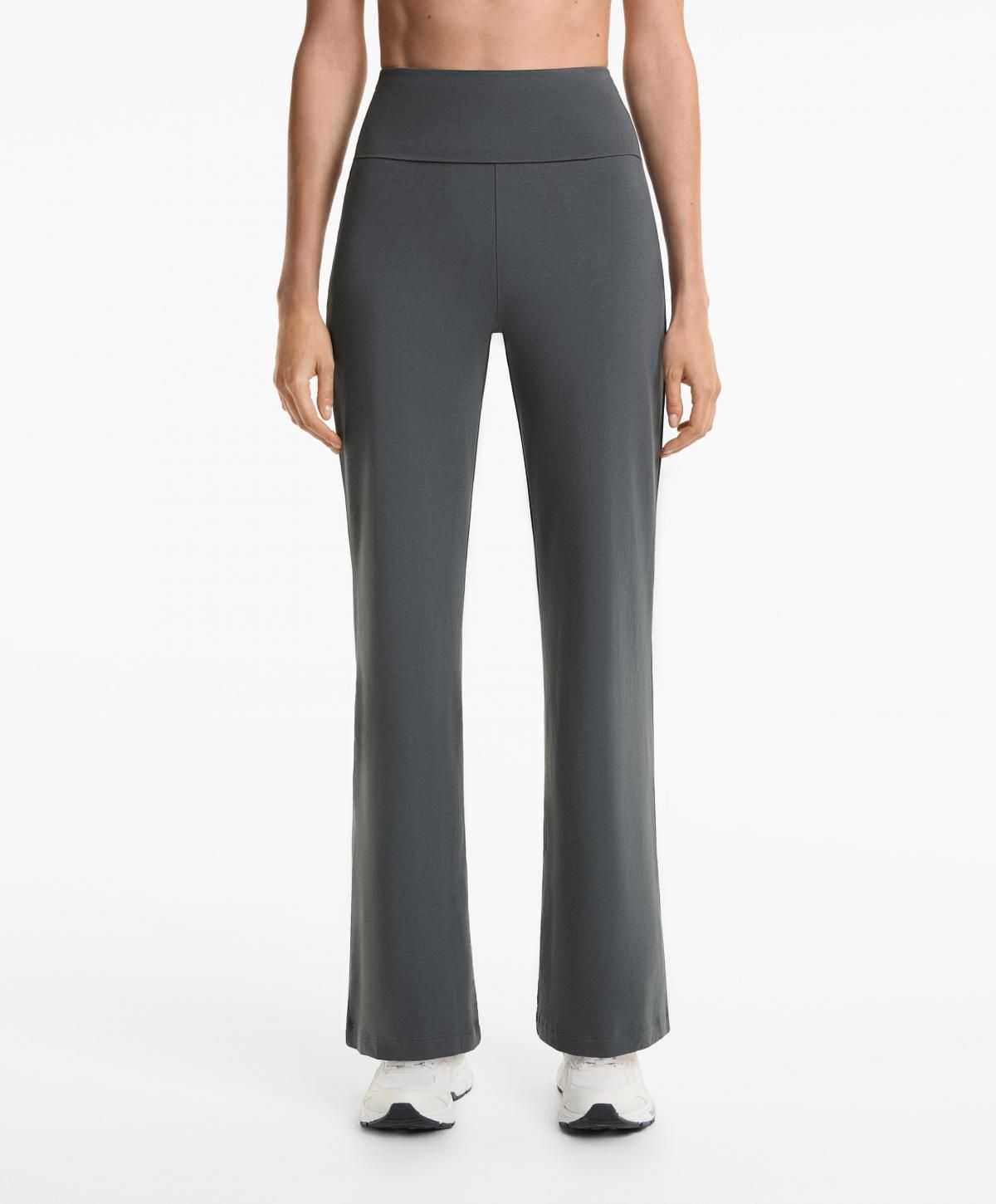 오이쇼 폴드오버 코튼블렌드 플레어 팬츠 3359/739 STEEL - 상품 이미지