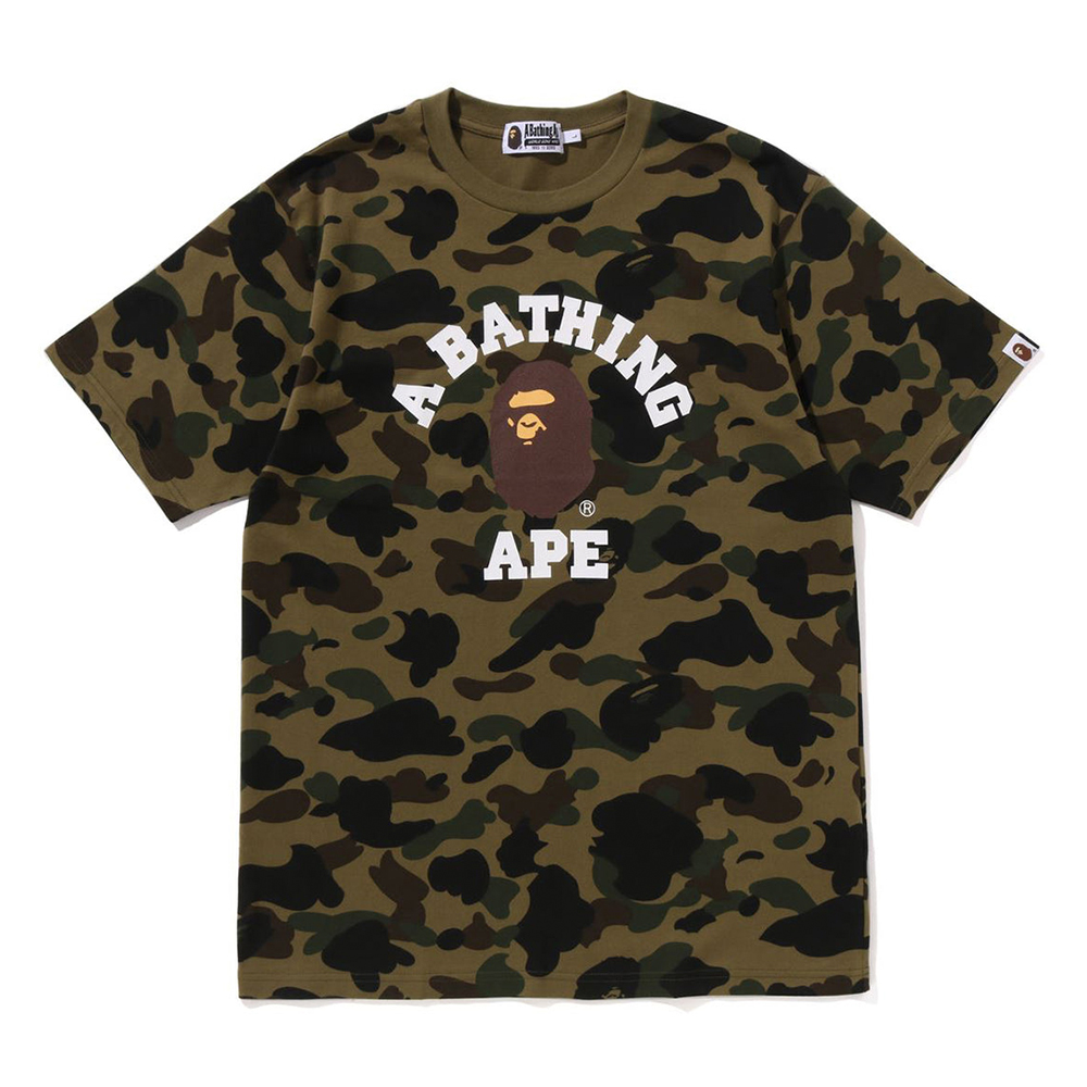 베이프 반팔티 1ST CAMO COLLEGE TEE 1L80-109-008 - 상품 이미지