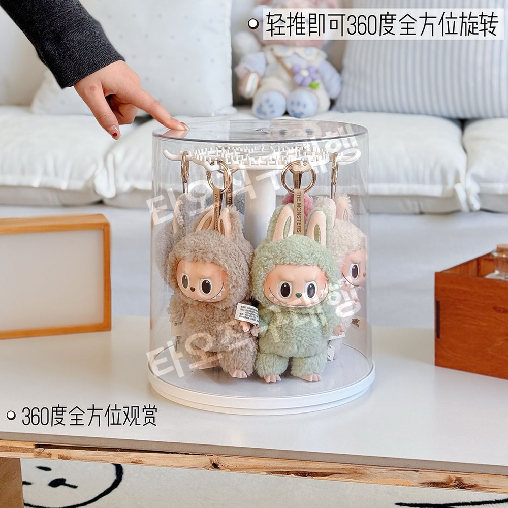 라부부케이스 악세사리 보관 키링 투명 인형 보호케이스 아크릴 보관함 커버 - 상세 이미지 2