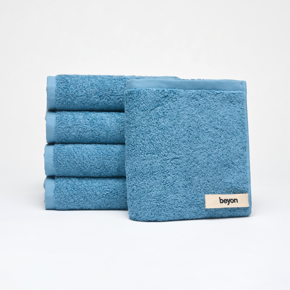 비욘 호텔수건 40수 페이스 타올 데일리 세트 코마사 200g, 네이비, 5장