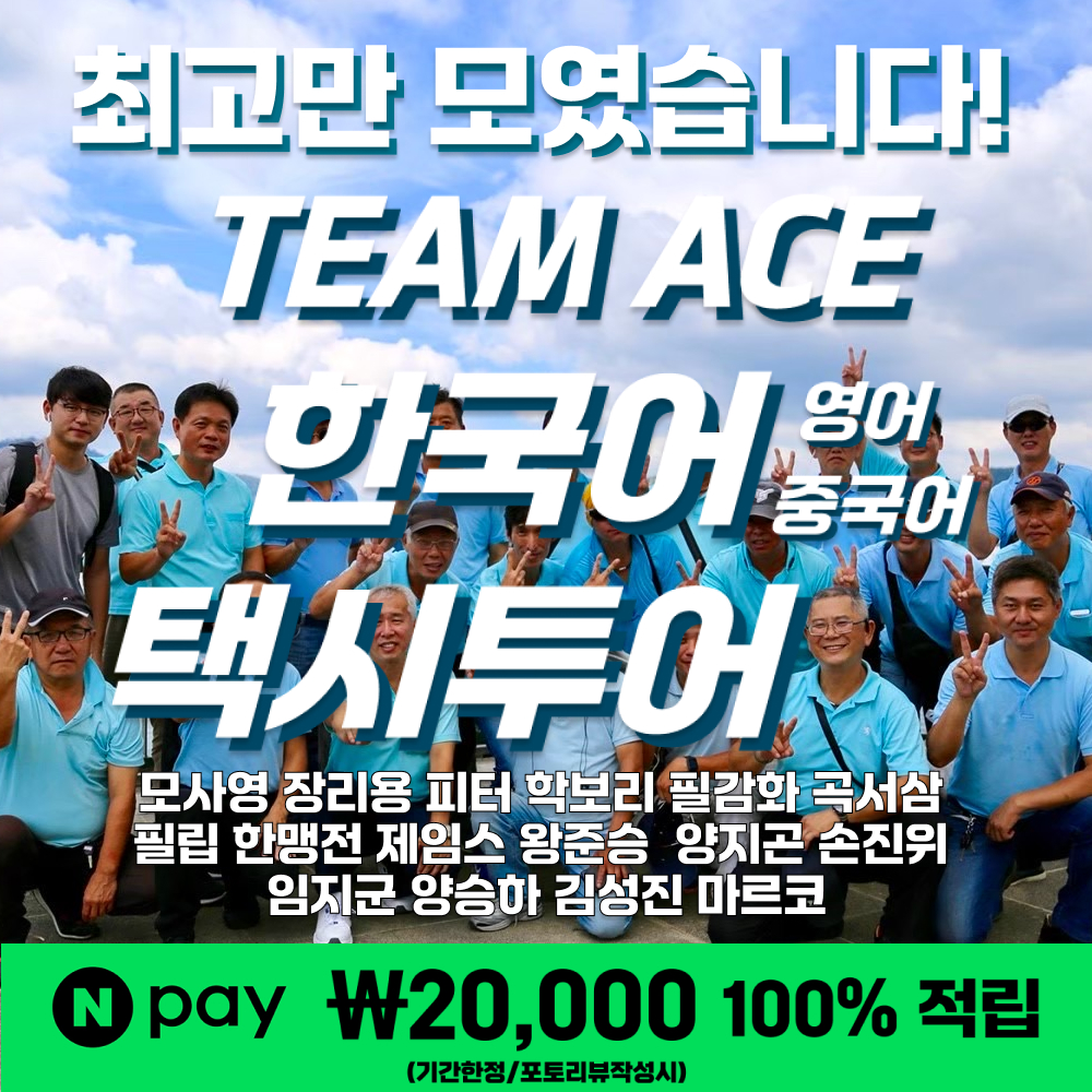 [차량별요금]대만 택시투어 한국어 예스진지 예스폭지 예스지 예스폭진지 예스허지 스허지 가이드 타이베이 단독 시내 단수이 베이터우 양명산 - 상품 이미지