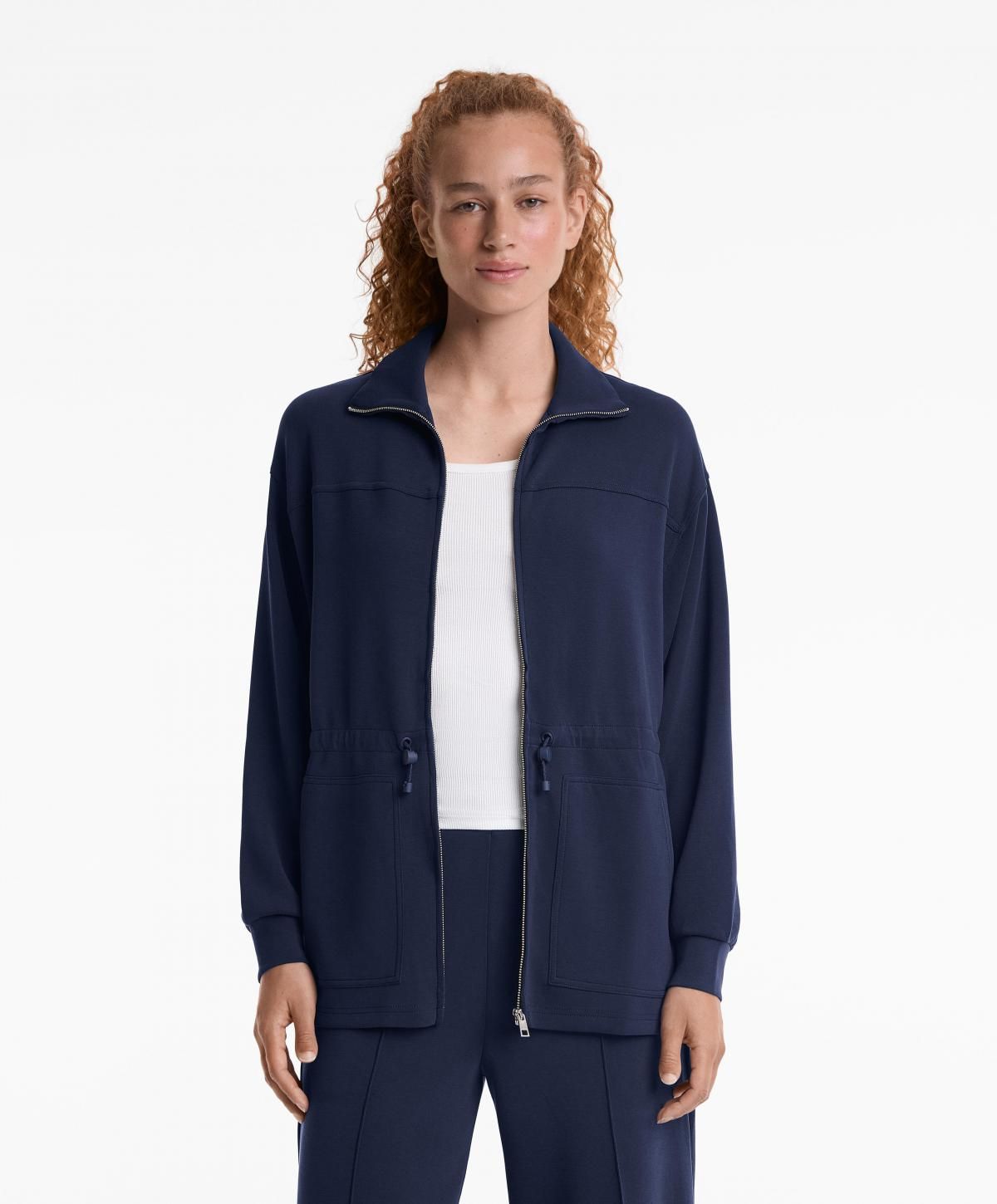 오이쇼 소프트 모달 스트링 롱 재킷 4913/791 NAVY - 상세 이미지 2