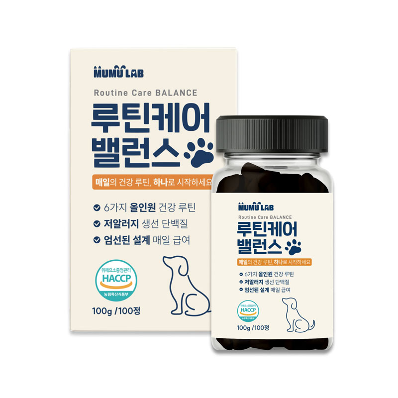 무무랩 루틴케어 밸런스 강아지 종합 영양제 기관지 눈 관절 노견 피부 면역 장 눈물 - 상세 이미지 5