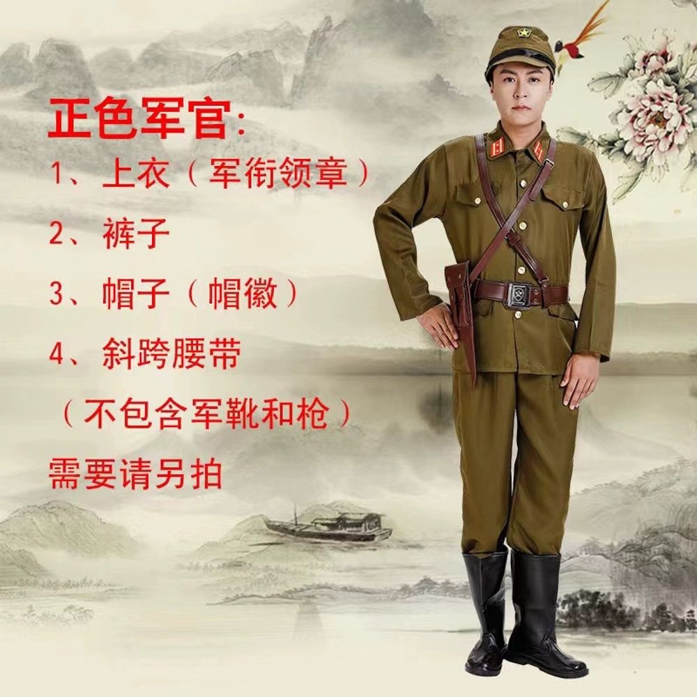 일본군복 유니폼 무대 정통 연극 코스튬 뮤지컬 의상 영화 A. 노란 군인, A. 110cm - 상세 이미지 5