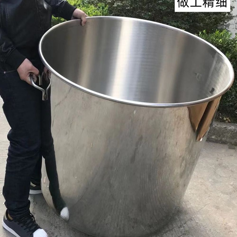 스텐 드럼통 양동이 육수 두께 100L 오일 A. 스트레이트 35 높이 35 슈퍼 두꺼운 - 상세 이미지 3