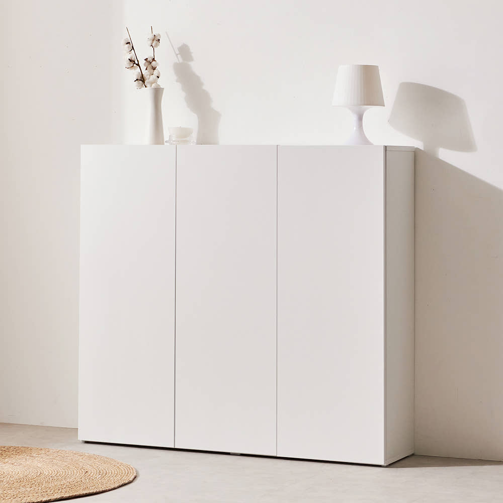 홈카페수납장 그릇장 부엌 홈카페장 하부장 장식장 주방장 12.1200x400x1050mm, 3단, 화이트