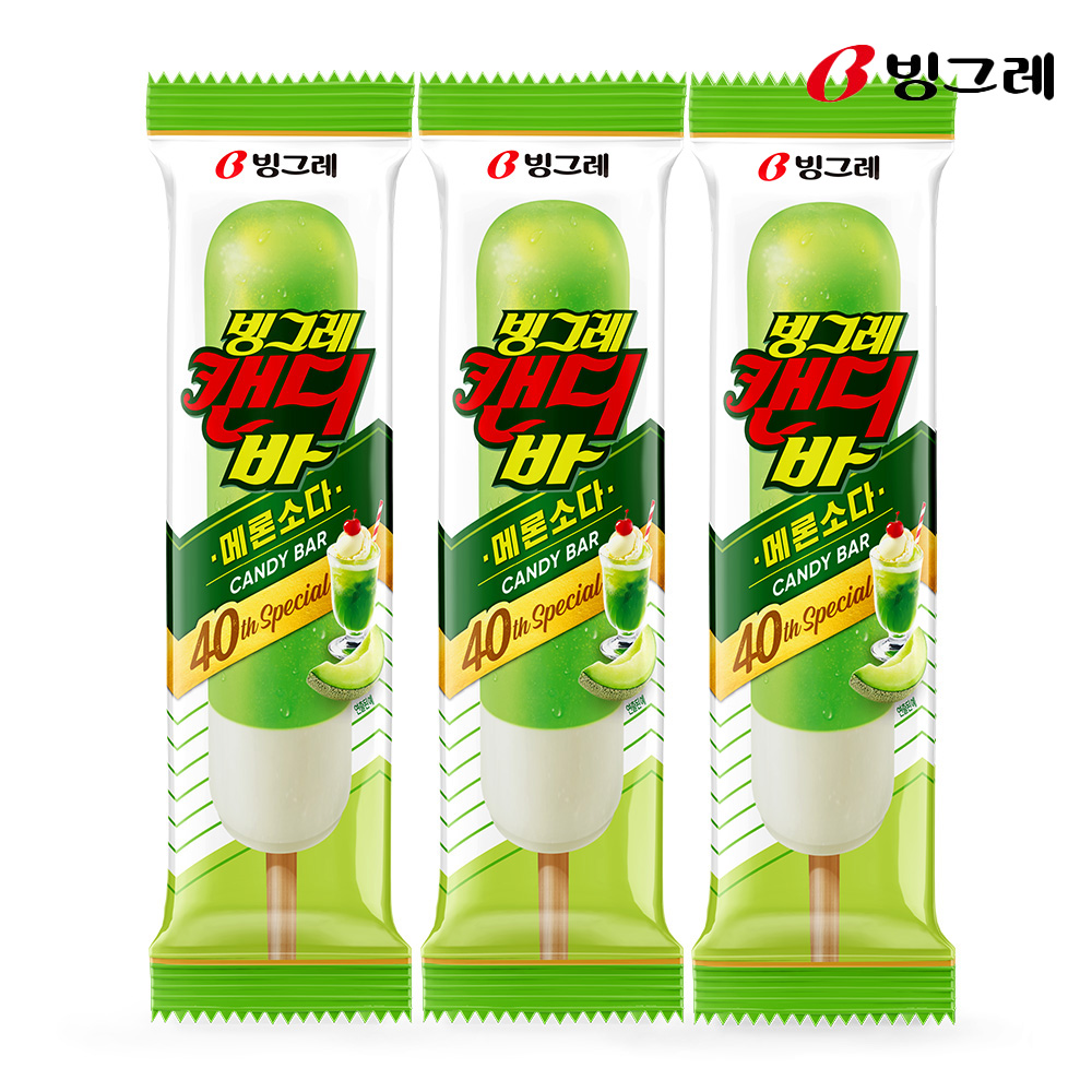 빙그레 캔디바 30개 /밀크맛 메론소다 - 상세 이미지 2