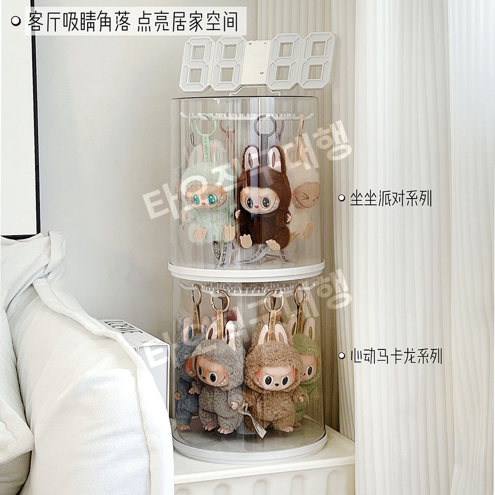 라부부케이스 악세사리 보관 키링 투명 인형 보호케이스 아크릴 보관함 커버 - 상세 이미지 3