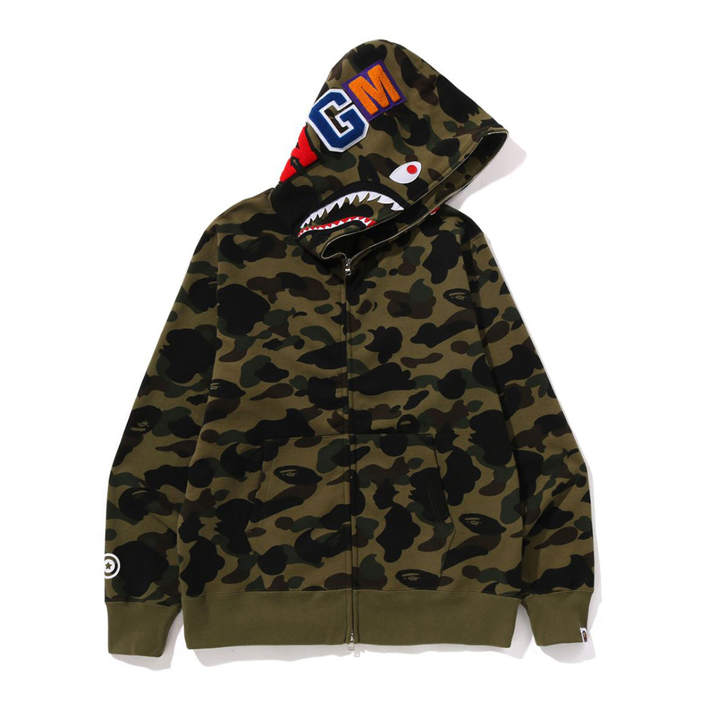 베이프 후드집업 1ST CAMO SHARK FULL ZIP HOODIE 1L80-115-007 - 상세 이미지 2