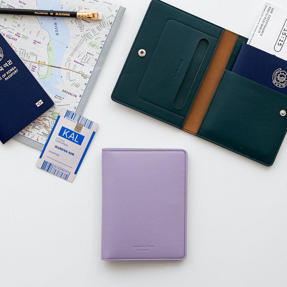 여권케이스 각인 여권 3개수납 여행 지갑 커버 RFID차단 안티스키밍 해킹방지
