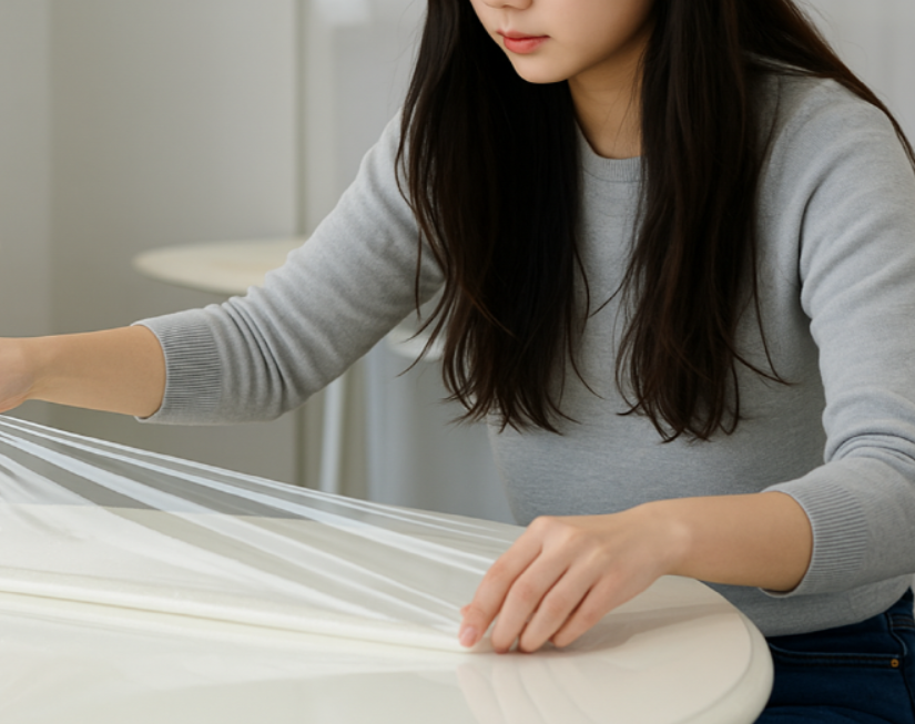 식탁보호필름 PPF 식탁매트 유리대용 부떼 투명, 1320mmx1000mm