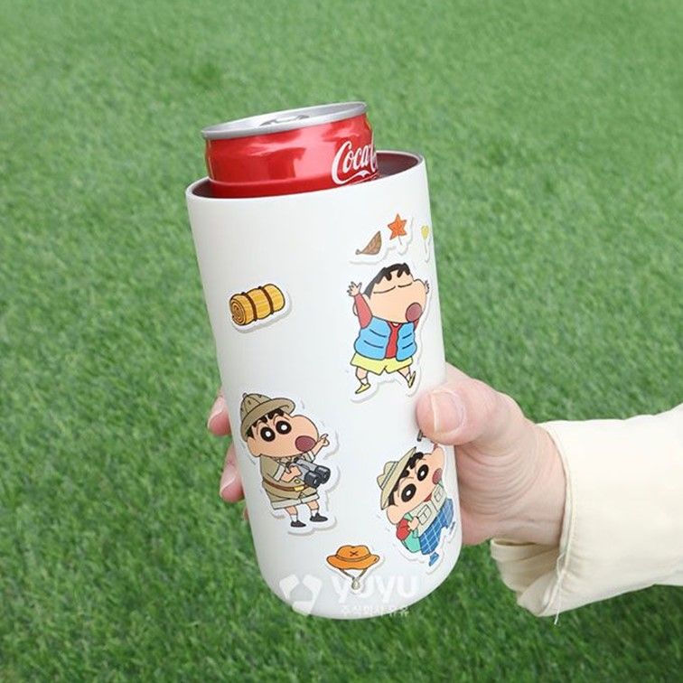 짱구 스텐 보온병 보냉병 텀블러 350ml 캐릭터 키링 이미지 6