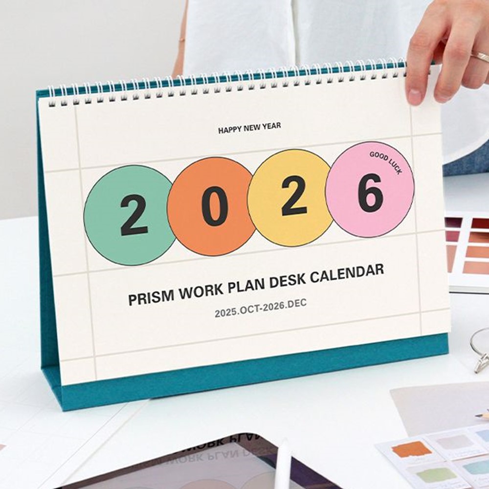 2026 년 대형 탁상 달력 26년 A4 달력 워크플랜 2026 데스크캘린더 프리즘 인디고 상세 이미지 2