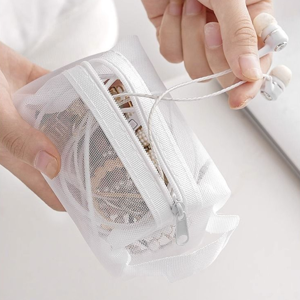 메쉬파우치 화장품 메이크업 여행용 망사파우치 A01