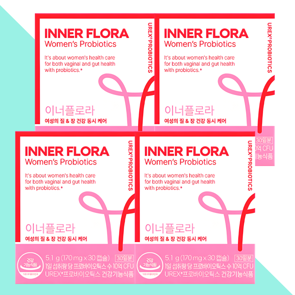 이너플로라 질유산균 뉴오리진 UREX 30캡슐X4개 - 상품 이미지