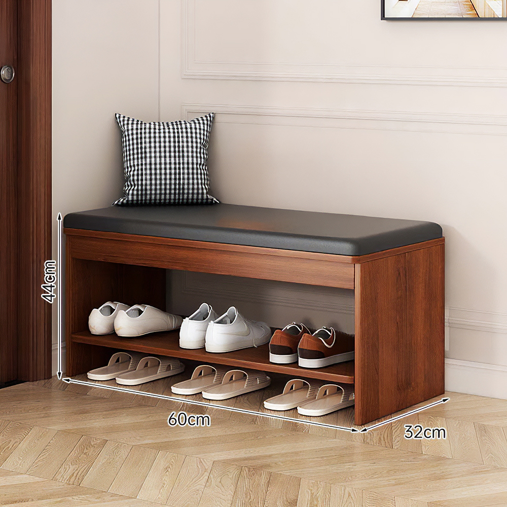 현관 의자 오픈 신발장 슈벤치 원룸 미니 원목 수납장 2단