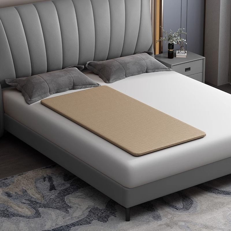 척추보호 매트리스 딱딱한 원목 보드 싱글 하드 토퍼 고경도 / 카키 면커버 60x120cm - 상세 이미지 3