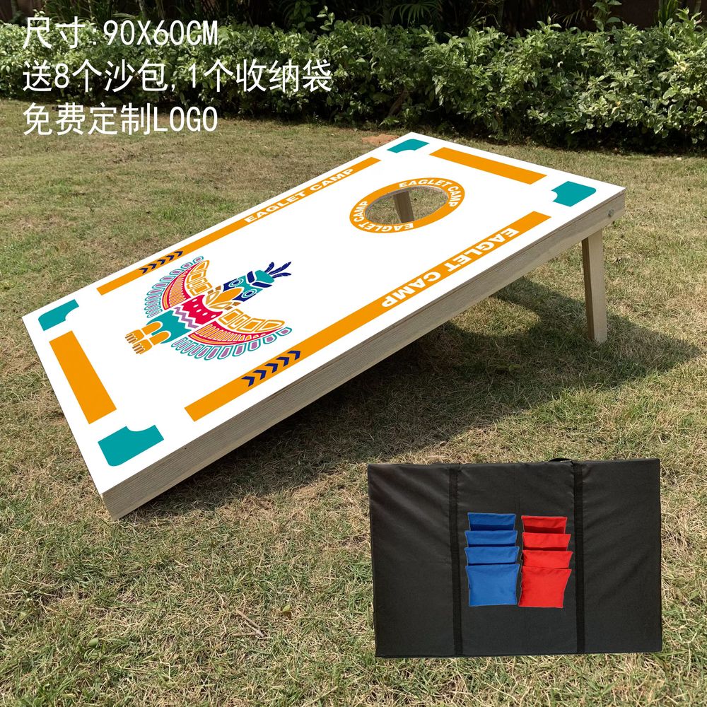 모래주머니던지기 콘홀 모래 게임 레크레이션 A. 9060cm 베니어 8 개의 샌드백 및 - 상세 이미지 4
