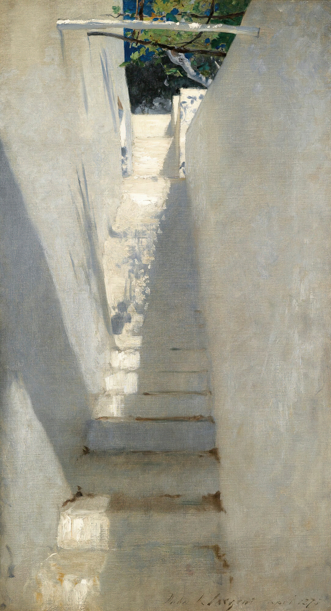 Staircase In Capri 원본비율 아트포스터 서전트 - 상품 이미지