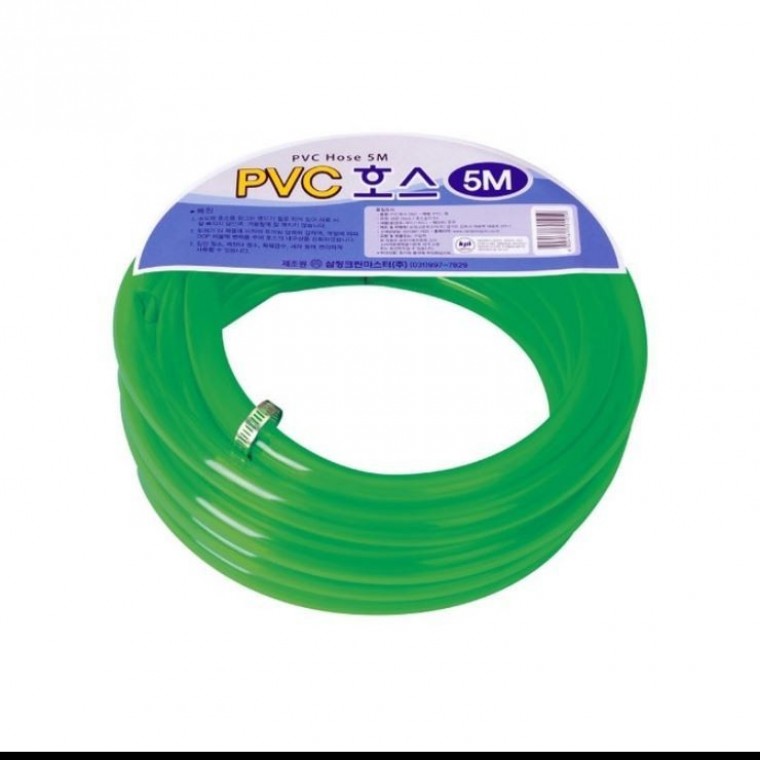 PVC 투명호스 5M 청소 세차 마당 - 메인 이미지