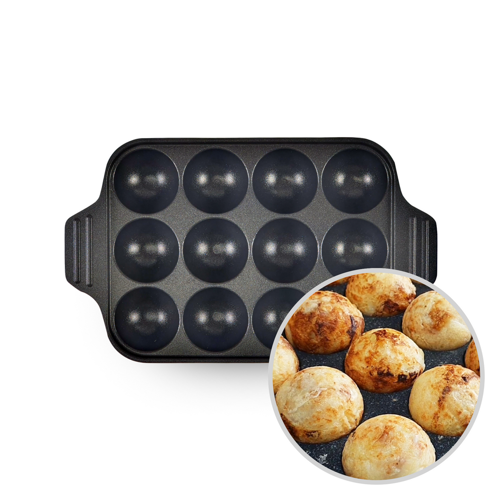 동우리빙 타코야끼팬 (12구/인덕션호환) 블랙 다꼬야키 기계