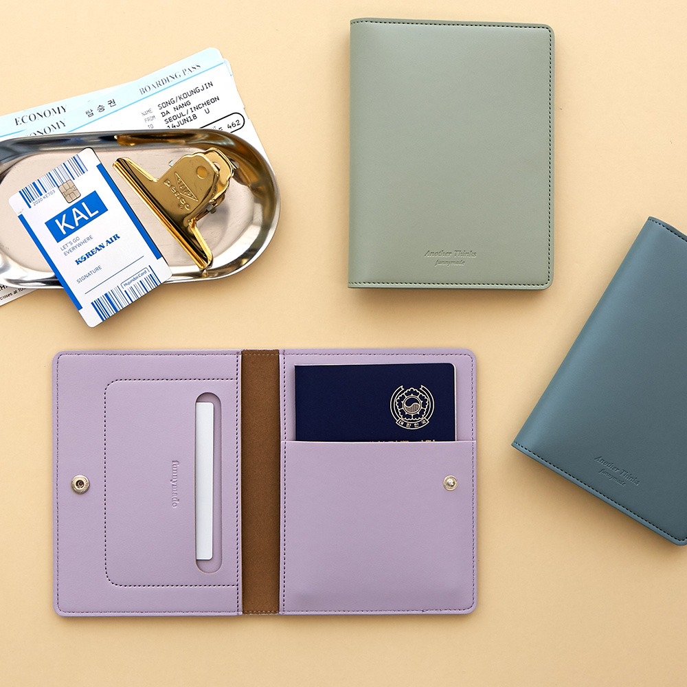 여권케이스 각인 여권 3개수납 여행 지갑 커버 RFID차단 안티스키밍 해킹방지