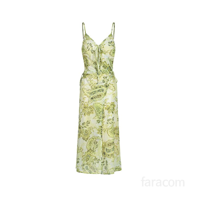 여성 쉬폰 플라워 프린팅 브이넥 끈나시 백리스 슬릿 롱 원피스 비치룩 휴양지룩 봄 여름 8677 - 상세 이미지 5