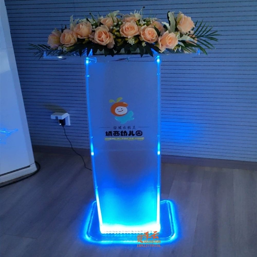 아크릴 단상 연설대 교수대 강단 리셉션 사회 A. 길이 너비 높이 6045110cm 조명 이미지 6