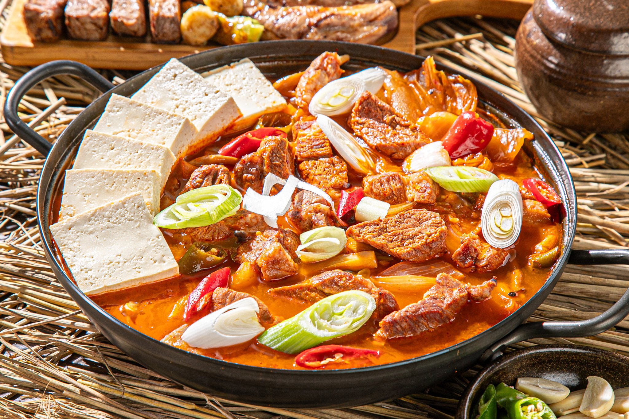 볏짚 목살 삼겹살 초벌구이 500g+500g 짚불 구이 - 상세 이미지 5