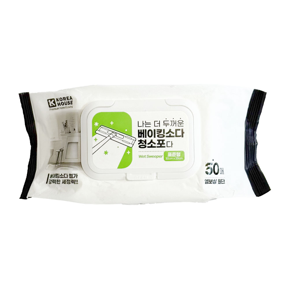 베이킹소다 물걸레청소포 표준형 50매 청소용물티슈 대형