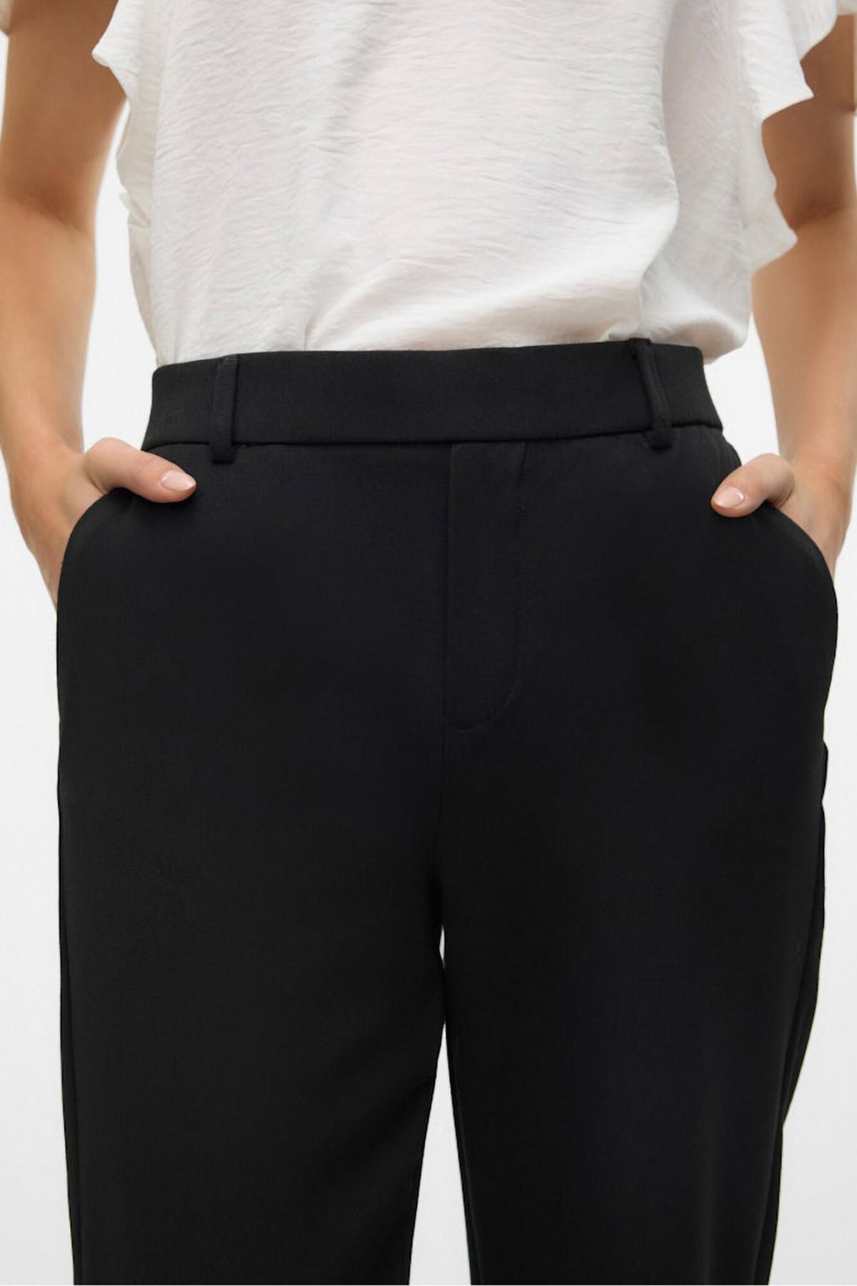 베로모다 스트레이트 웨이스트밴드 팬츠 6398262 NEGRO - 상세 이미지 3