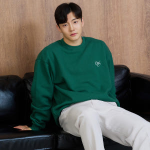 어깨넓어보이는 남자 오버핏 기모 자수 맨투맨 머슬핏 긴팔 착용 후기 | 사이즈/핏 총정리 - 상품 이미지 4
