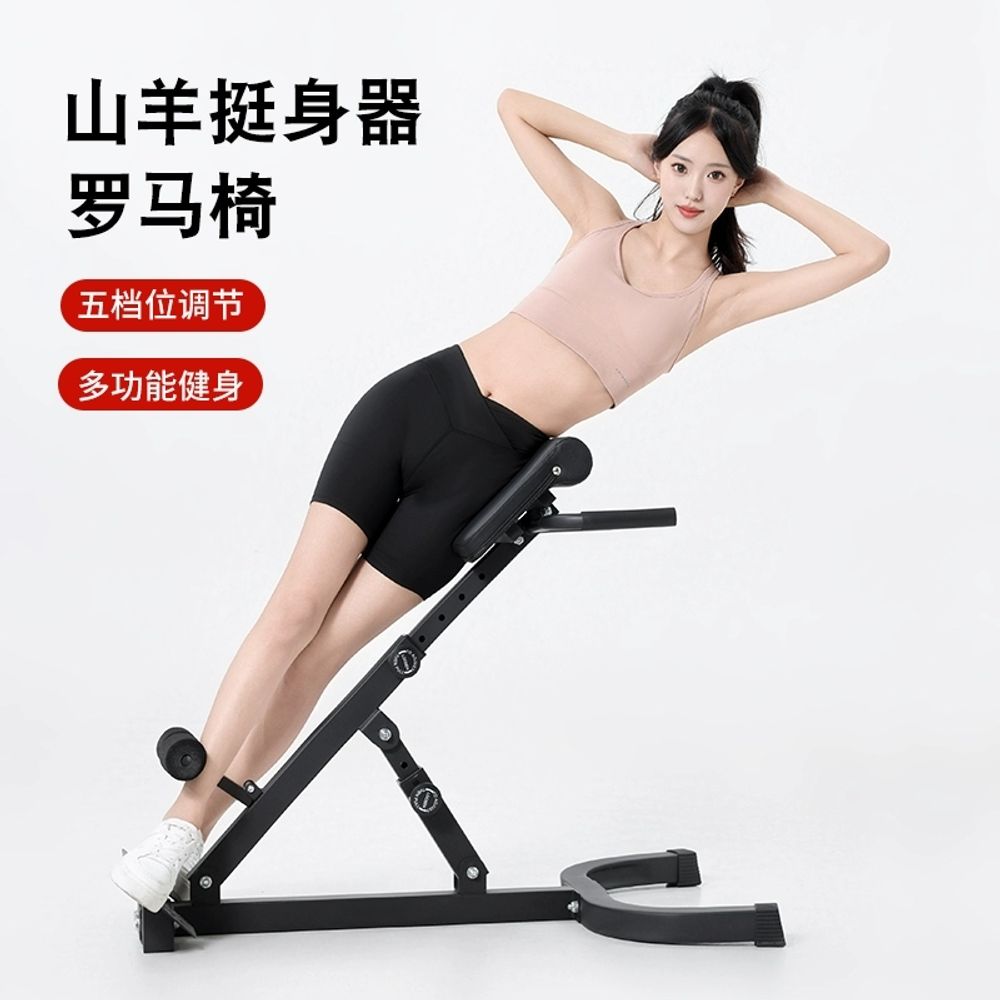 복근 운동 기구 복근운동기구 무소음 전신 옆구리 뱃살빼는 A. 럭셔리 블랙 로만 의자접이식 - 상세 이미지 5