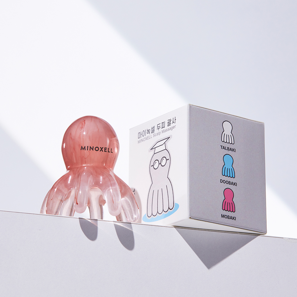 마이녹셀 문어 두피 괄사 삼둥이 (3종 중 1개 랜덤 발송) 승모근 머리 두피 지압 경락 마사지 림프순환