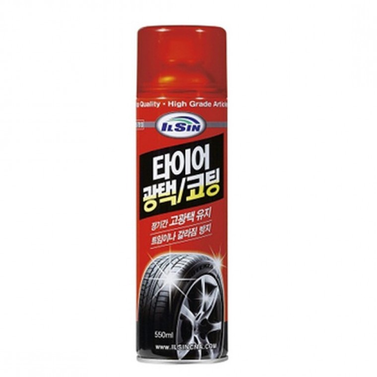 타이어 광택 코팅 스프레이 550ml 자동차타이어세정제 타이어관리용품 타이어스프레이 - 상품 이미지
