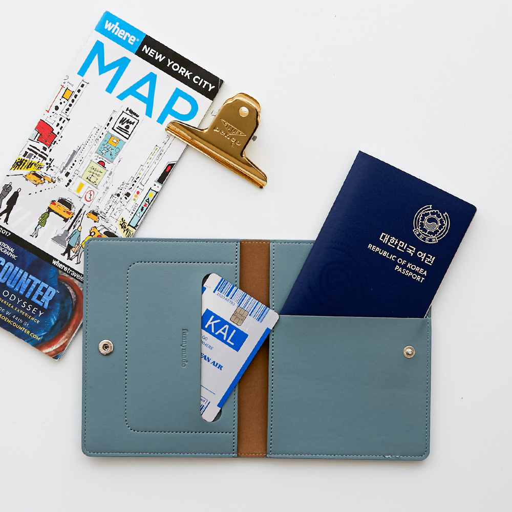 여권케이스 각인 여권 3개수납 여행 지갑 커버 RFID차단 안티스키밍 해킹방지