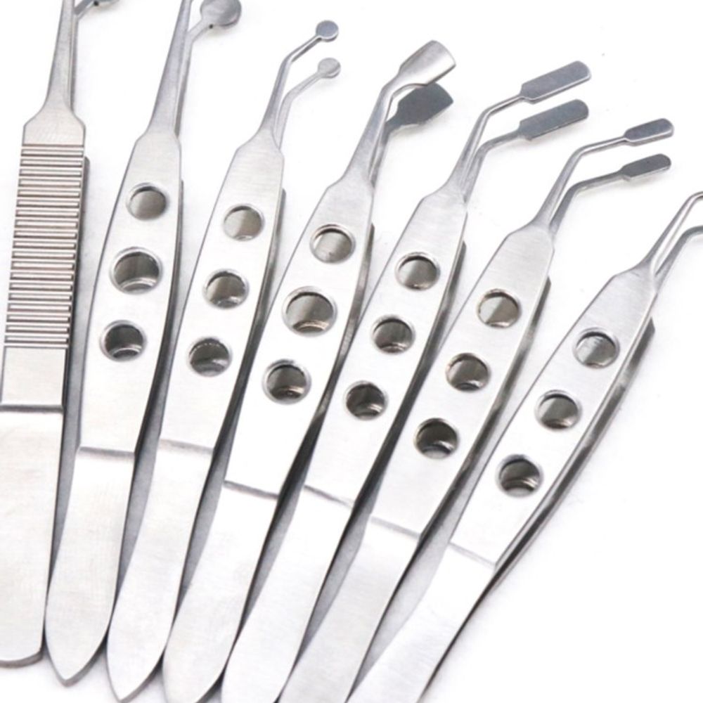 스퀴징 포셉 핀셋 귀지 메스대 샘 실습 가위 A. 스테인레스 스틸 사각형 헤드 3X4mm - 상품 이미지