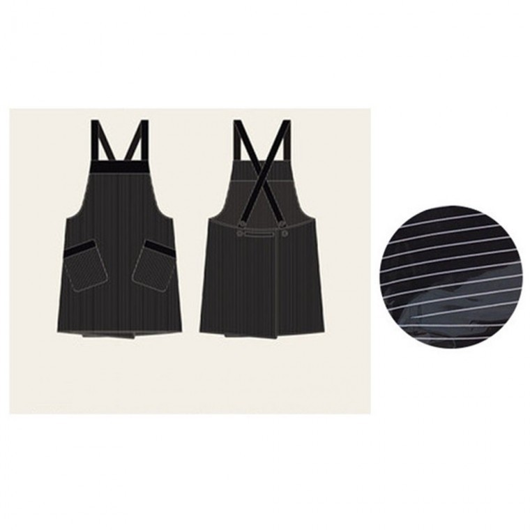 스트라이프 엑스자 찍찍이 앞치마 M 설거지앞치마 매장앞치마 주방앞치마