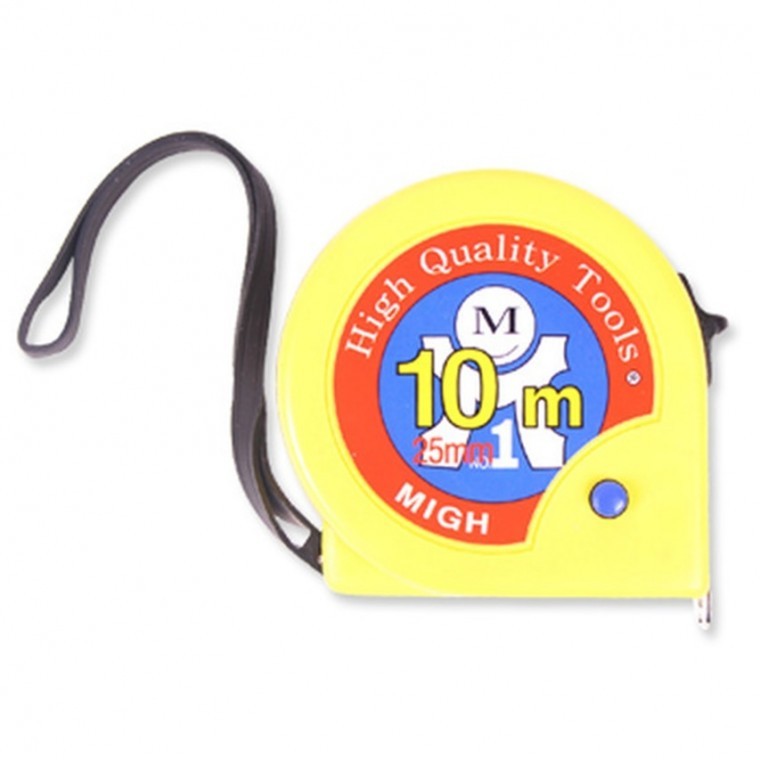 마이티 자동줄자10M 7.5x3cm 색상랜덤 휴대용줄자 쇠줄자 작업줄자 - 상품 이미지